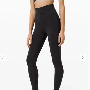 Navy lululemon power within leggings